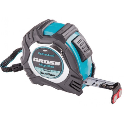 Рулетка Magnetisch 5 м х 19 мм, зацеп с магнитом GROSS 32571