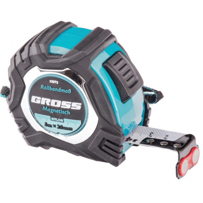 Рулетка Magnetisch 5 м х 25 мм, зацеп с магнитом GROSS 32572