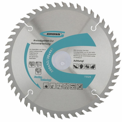 Пильный диск по дереву GROSS 200 x 32/30 x 48Т 73324 Пильный диск по дереву GROSS 200 x 32/30 x 48Т 73324